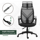 Vinsetto Swivel Chair Ergonomic Home Office Chair Reclining Mesh Back Chair High Back Desk Chair Cheap w/Lumbar Support Height Adjustable Free Moving Suitable For Working Relaxing Black