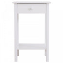 Side Table, 39Lx39Wx61H cm-White