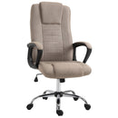 Vinsetto Linen Upholstered Tilting Home Office Chair Khaki