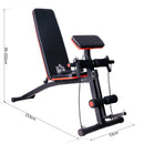 Foldable Adjustable Dumbbell Weight Lifting Sit Up Ab Bench Home Training Gym Incline Flat Multiuse Workout Exercise Fitness