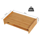 Bamboo Desktop/Monitor Riser W/ Drawer