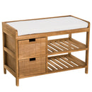 Entryway Shoe Bench, 69Lx34Wx48H cm, Paulownia sponge