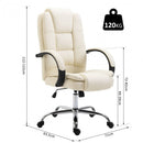 Vinsetto Office Chair High Back, 360-¦ Swivel, PU Leather-Beige