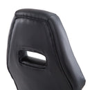 PU Leather Office Chair Racing Gaming Sports Swivel Desk Executive Computer Height Adjustable Armchair-Black