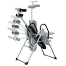 Foldable Gravity Inversion Table Back Therapy Fitness Exercise Bench-Silver