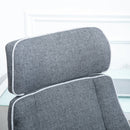 Vinsetto Desk Rocking Chair for Office Executive Adjustable High Back on Wheels Grey