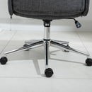 Vinsetto Desk Rocking Chair for Office Executive Adjustable High Back on Wheels Grey