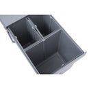 HOMCOM Kitchen Recycle Waste Bin Pull Out Soft Close Dustbin Recycling Cabinet Trash Can 40L - Grey