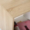 White and Wood Desk Wooden Computer Desk 140Lx55Dx92H cm Modern Home Office Writing Workstation Furniture Printer Shelf Rack Storage Drawer & Shelves