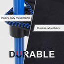 Outsunny Metal Frame Sponge Padded Folding Camping Chair w/ Pockets Blue