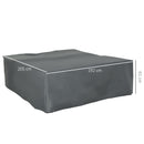 Outsunny Outdoor & Garden Furniture Rectangular Dining Set Cover Water UV Resistant Protection Oxford Fabric - Grey