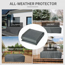 Outsunny Outdoor & Garden Furniture Rectangular Dining Set Cover Water UV Resistant Protection Oxford Fabric - Grey