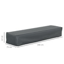 Outsunny 200x73cm Outdoor & Garden Furniture Rectangular Cover Suitable for sunbed Water UV Resistant Protection Oxford Fabric Rattan Lounge Clean Cover Grey Protective