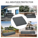 Outsunny 200x73cm Outdoor & Garden Furniture Rectangular Cover Suitable for sunbed Water UV Resistant Protection Oxford Fabric Rattan Lounge Clean Cover Grey Protective