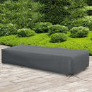Outsunny 200x73cm Outdoor & Garden Furniture Rectangular Cover Suitable for sunbed Water UV Resistant Protection Oxford Fabric Rattan Lounge Clean Cover Grey Protective