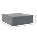 Outsunny Outdoor & Garden Furniture Rectangular Cover Water UV Resistant Protection Oxford Fabric - Grey