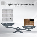 Non-Woven Fabric 6-Drawer MDF Bedroom Cabinet White