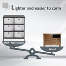 Non-Woven Fabric 6-Drawer MDF Bedroom Cabinet Black