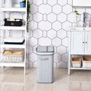 70L Flip Lid Bamboo Laundry Basket Grey