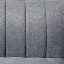 Two Seater Sofa Bed, Convertible Linen Fabric Sofa Couch,  Click Clack Sofabed with Adjustable Split Backrest for Living Room, Bedroom, Guest Room, Grey Bed