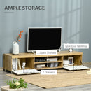Modern TV Unit, TV Cabinet for TVs up to 90 Inches,  Entertainment Center with Drawer Shelf for Living Room, Bedroom, Oak and White Unit 90"" w/ Room