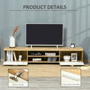 Modern TV Unit, TV Cabinet for TVs up to 90 Inches,  Entertainment Center with Drawer Shelf for Living Room, Bedroom, Oak and White Unit 90"" w/ Room