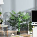 HOMCOM Artificial Palm Tree Decorative Plant 18 Leaves with Nursery Pot Fake Faux 125cm height