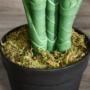 HOMCOM Artificial Palm Tree Decorative Plant 18 Leaves with Nursery Pot Fake Faux 125cm height