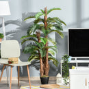 Outsunny Artificial Fern Tree Decorative Plant 36 Leaves with Nursery Pot, Fake Plant for Indoor Outdoor D+®cor, 150cm in Pot