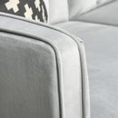 Upholstered Sofa bed Reversible Sectional Sofa Set Velvet-Touch Sleeper Futon with Footstool, Light Grey Modern
