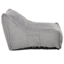 Bean Bag Chair, Large Foam Stuffed lounger Indoor Furniture with Washable Cover, Side Pockets and Backrest, Dark Grey w/