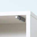 kleankin Tall Mirrored Bathroom Cabinet, Bathroom Storage Cupboard, Floor Standing Tallboy Unit with Adjustable Shelf, White w/Adjustable Shelf
