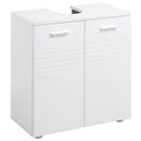 Kleankin Under Sink Bathroom Cabinet, Storage Cupboard with Adjustable Shelf - White