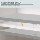 Kleankin Under Sink Bathroom Cabinet, Storage Cupboard with Adjustable Shelf - White
