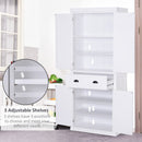 Storage Cabinet Cupboard Drawer Kitchen Pantry Home Organizer Furniture - White