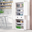 Storage Cabinet Cupboard Drawer Kitchen Pantry Home Organizer Furniture - White