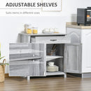 Farmhouse Barn Door Sideboard - Grey