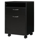 HOMCOM Wheeled Cabinet with Top Drawer - Black