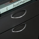 HOMCOM Wheeled Cabinet with Top Drawer - Black