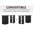 Computer Desk, 120Wx49Dx72H cm-Black