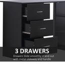 Computer Desk, 120Wx49Dx72H cm-Black