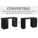 HOMCOM Computer Desk- Black