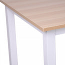Computer Desk W/ White Metal Frame MDF, 120W x 60D x 76Hcm-Oak Grain Tone