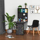 Folding Wall-Mounted Drop-Leaf Table With Chalkboard Shelf Multifunction - Black