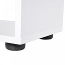 Particle Board 5-Unit Grid Bookcase w/ Melamine Foot Pads White