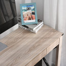 Computer Desk Writing Desk with one Drawer Home Office Large Tabletop 76x112cm Natural