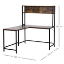 HOMCOM Shelving Unit - Brown & Black