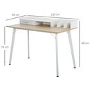 MDF Organised Compartment Home Office Desk White