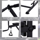 Pull Up Tower Multi-Function Power Tower Black Height Adjustable Abs Dip Station  Home Gym Strength Training Fitness Equipment