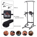 Pull Up Tower Multi-Function Power Tower Black Height Adjustable Abs Dip Station  Home Gym Strength Training Fitness Equipment